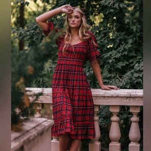 JessaKae 2x flannel holiday dress Clara nwt